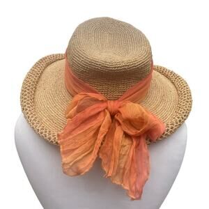 MALEES Newport, RI Raffia Straw Hat with Bow